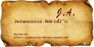 Jelencsics Adrián névjegykártya