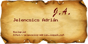 Jelencsics Adrián névjegykártya