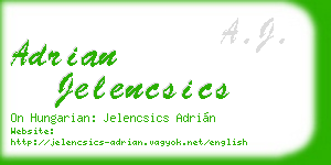 adrian jelencsics business card